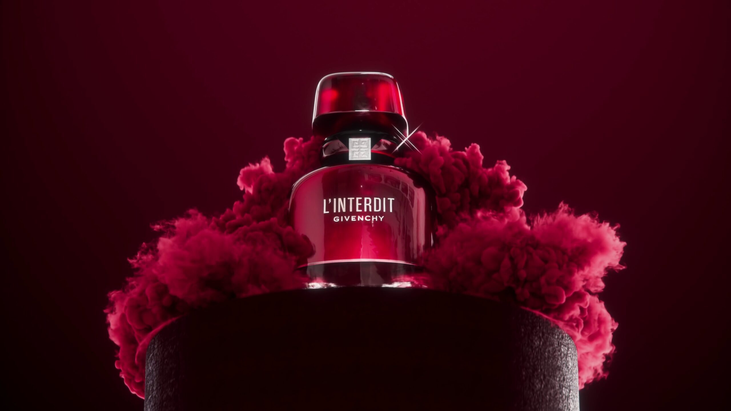 Givenchy L'Interdit Rouge fragrance CGI by Bakar